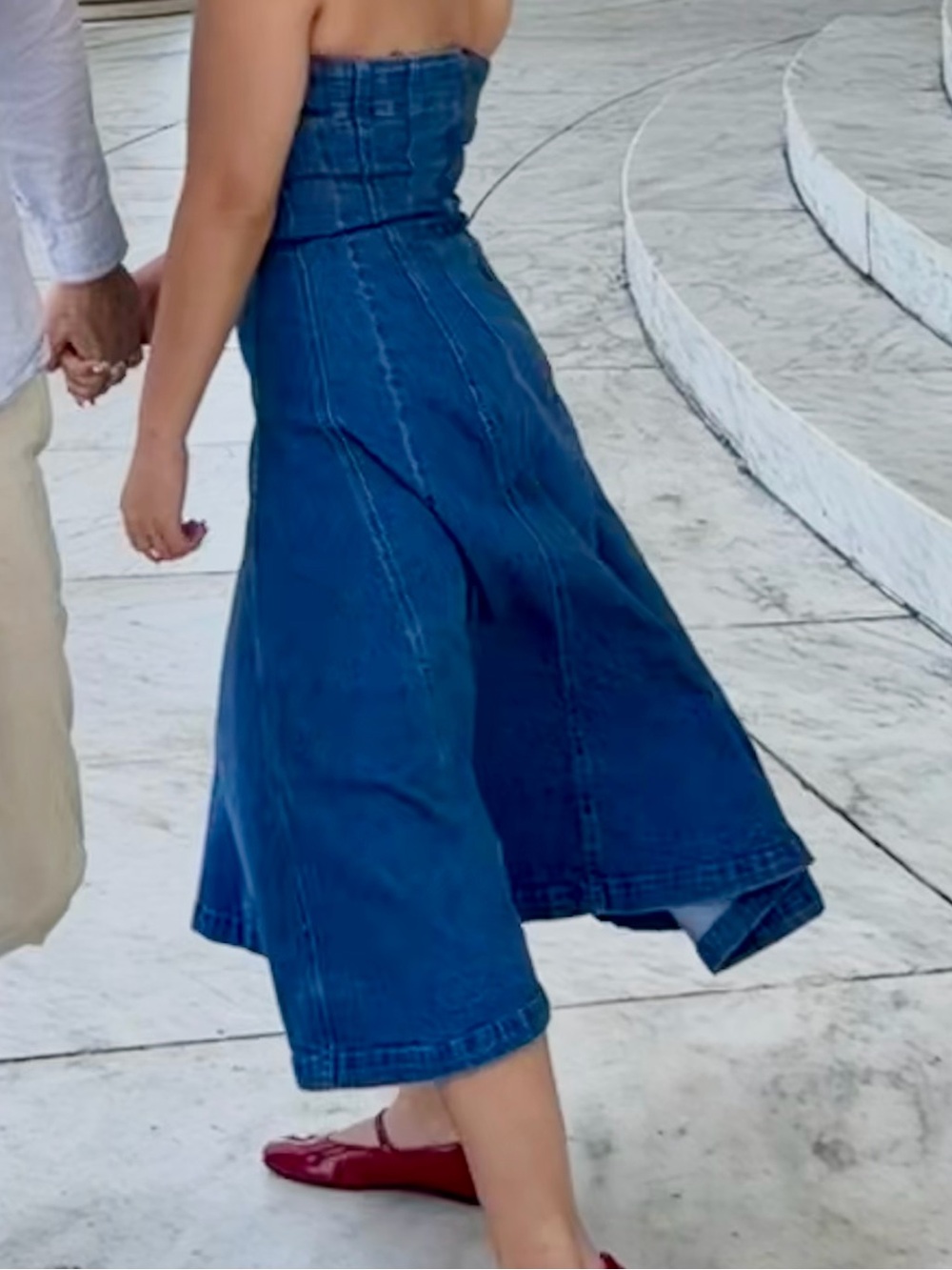 GAP Blue Denim Midi Dress - Picture 3 of 5